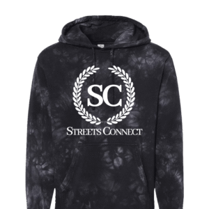 Tie Dye Black Hoodie