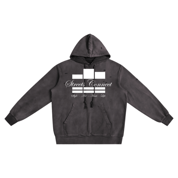Heavyweight Pure Cotton Hand-Frayed Monkey Washed Hoodie