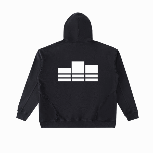 Raw-Seam Enzyme Washed Hooded Sweatshirt - Image 2