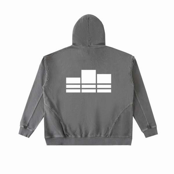 Raw-Seam Enzyme Washed Hooded Sweatshirt - Image 4