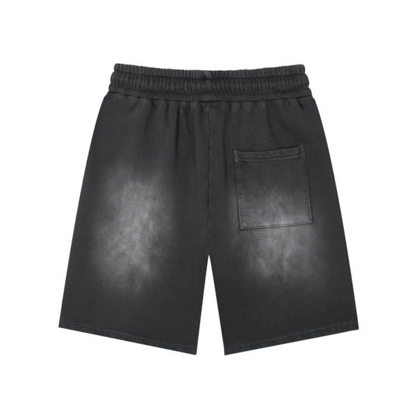 Rectangle Patch Monkey Washed Shorts  - 360 GSM - Image 2