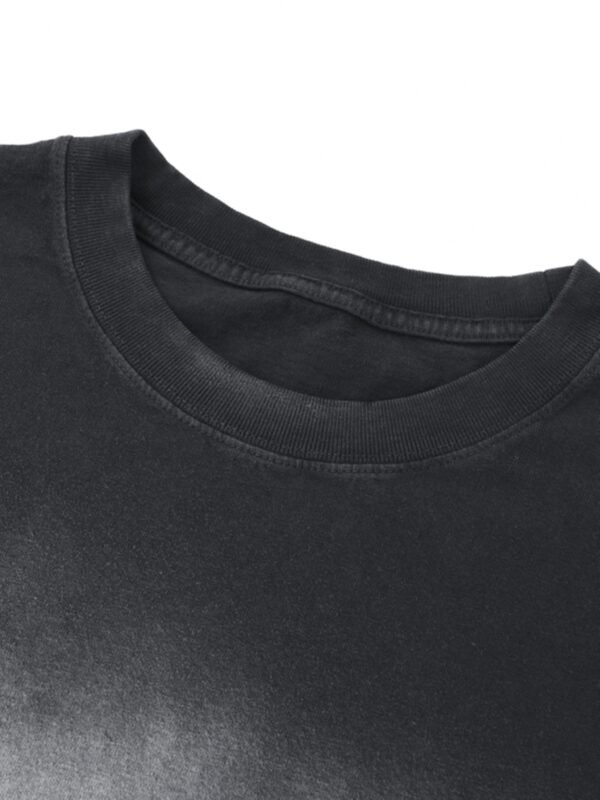 Square Patch Monkey Washed Drop Shoulder T-Shirt - 250 GSM - Image 6