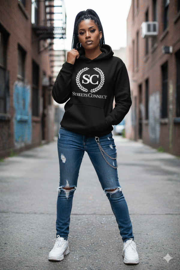 SC Laurels - Black Avenue Pullover Hooded Sweatshirt - Image 2