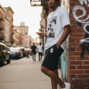 Interlock Midweight Fleece Shorts Gold/White