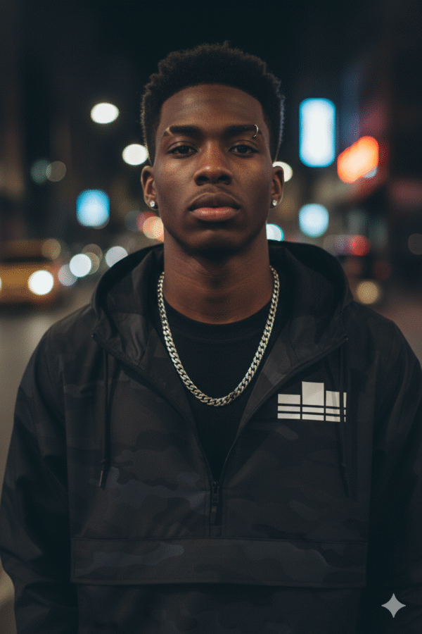 Black Camo Anorak Jacket - Image 5