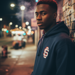 Interlock heavyweight pullover hoodie Red/White Logo