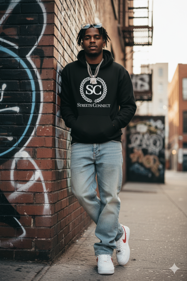 SC Laurels - Black Avenue Pullover Hooded Sweatshirt