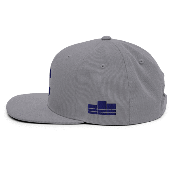 Streets Connect League Hat - Navy on Gray Snapback Hat - Image 5