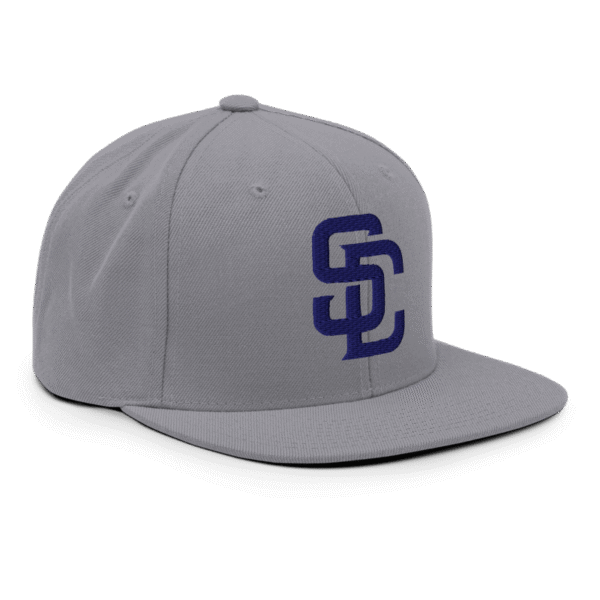 Streets Connect League Hat - Navy on Gray Snapback Hat - Image 6