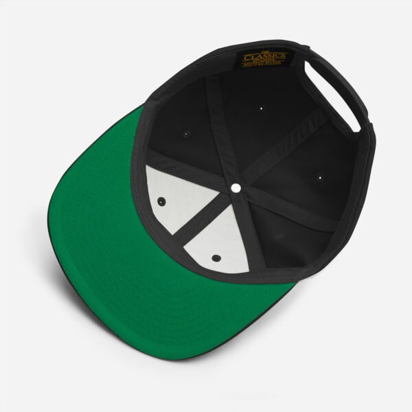 The Laurels Premium Snapback Hat - White on Black - Image 6
