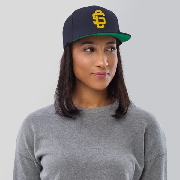 Streets League Premium Snapback Hat - Gold on Navy - Image 2