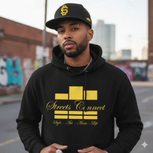 Classic Logo Gold On Black Heavyweight Hoodie