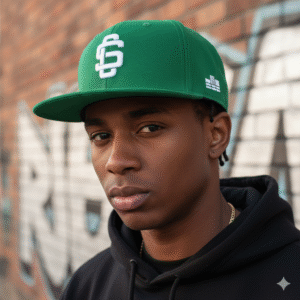 League Logo White On Kelly Green Premium SnapBack