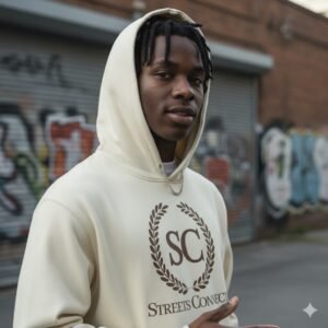 Laurels In Chocolate On Cream Box Hoodie