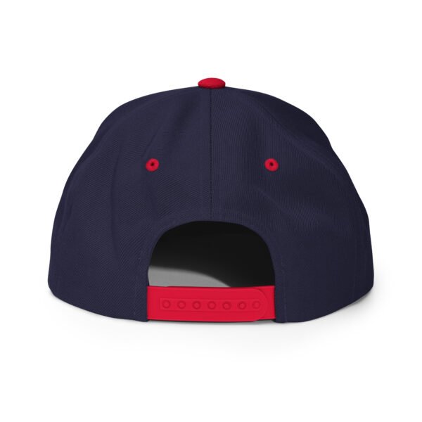 Classic Logo White On Red/Navy Premium Snapback - Image 2