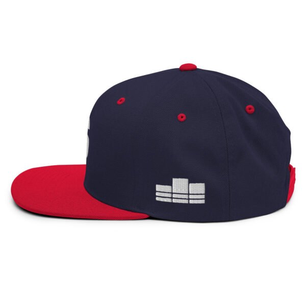 Classic Logo White On Red/Navy Premium Snapback - Image 4