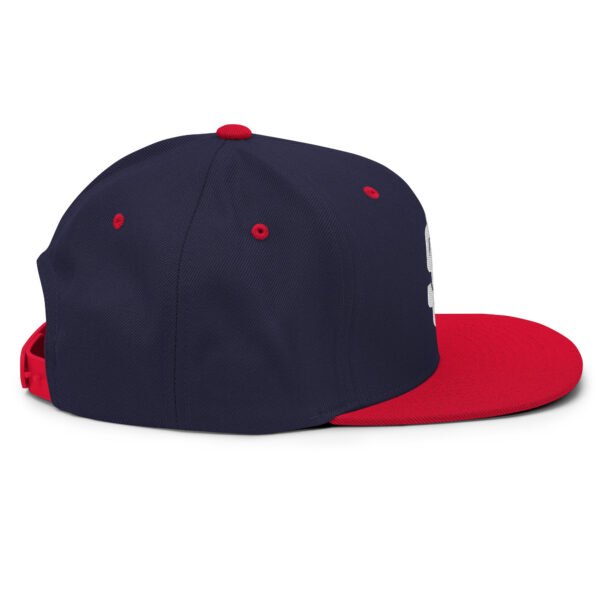 Classic Logo White On Red/Navy Premium Snapback - Image 6