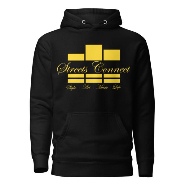 Classic Logo Gold On Black Heavyweight Hoodie - Image 2