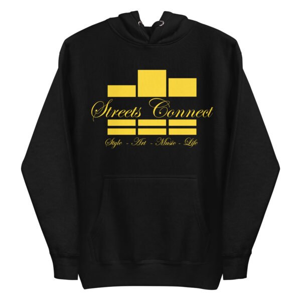 Classic Logo Gold On Black Heavyweight Hoodie - Image 4