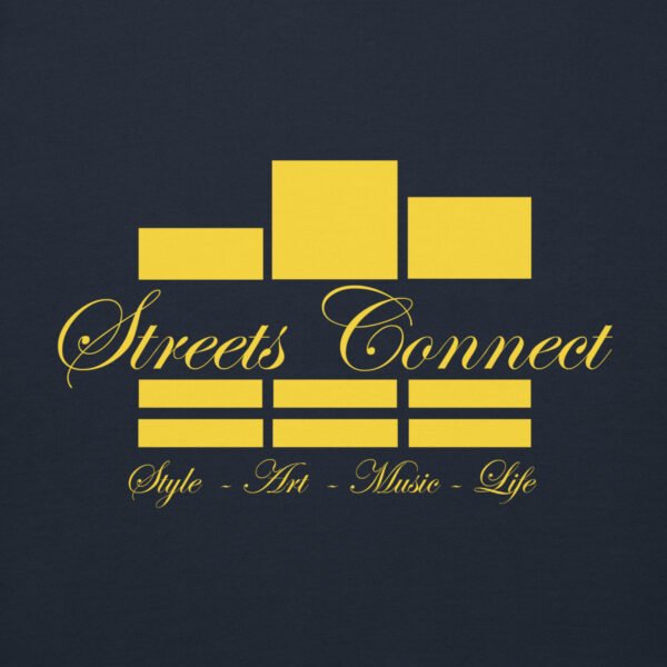 Classic Logo Gold On Navy Heavyweight Hoodie - Image 3