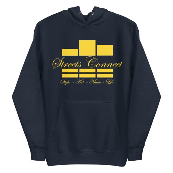 Classic Logo Gold On Navy Heavyweight Hoodie - Image 5