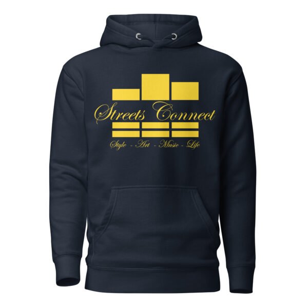 Classic Logo Gold On Navy Heavyweight Hoodie - Image 6