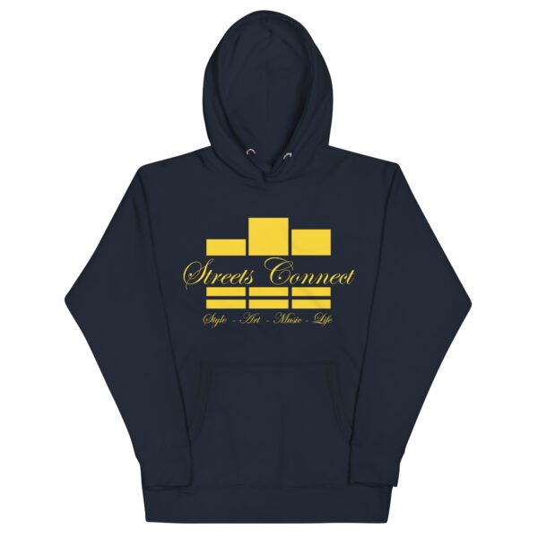Classic Logo Gold On Navy Heavyweight Hoodie - Image 7
