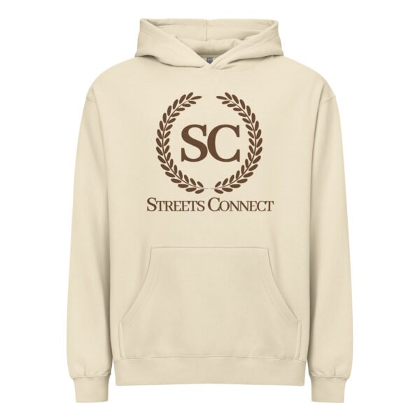 Laurels In Chocolate On Cream Box Hoodie - Image 2
