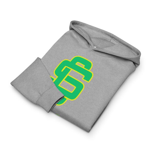 League Logo Yellow/Green On College Gray Box Hoodie - Image 2