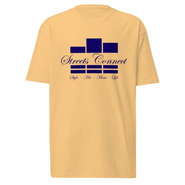 Navy Classic Logo On Vintage Gold Heavyweight Tee - Image 2