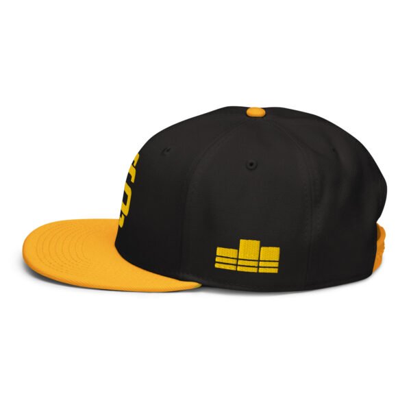 League Logo Gold On Gold & Black Premium Snapback Hat - Image 3