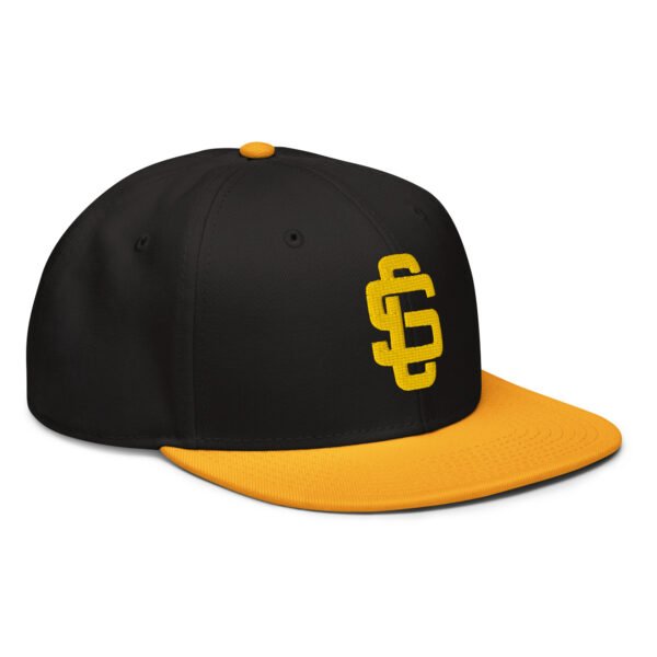 League Logo Gold On Gold & Black Premium Snapback Hat - Image 4