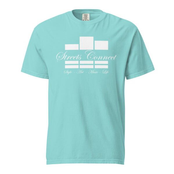 Classic Logo White On Celadon Garment-dyed Heavyweight Tee - Image 3